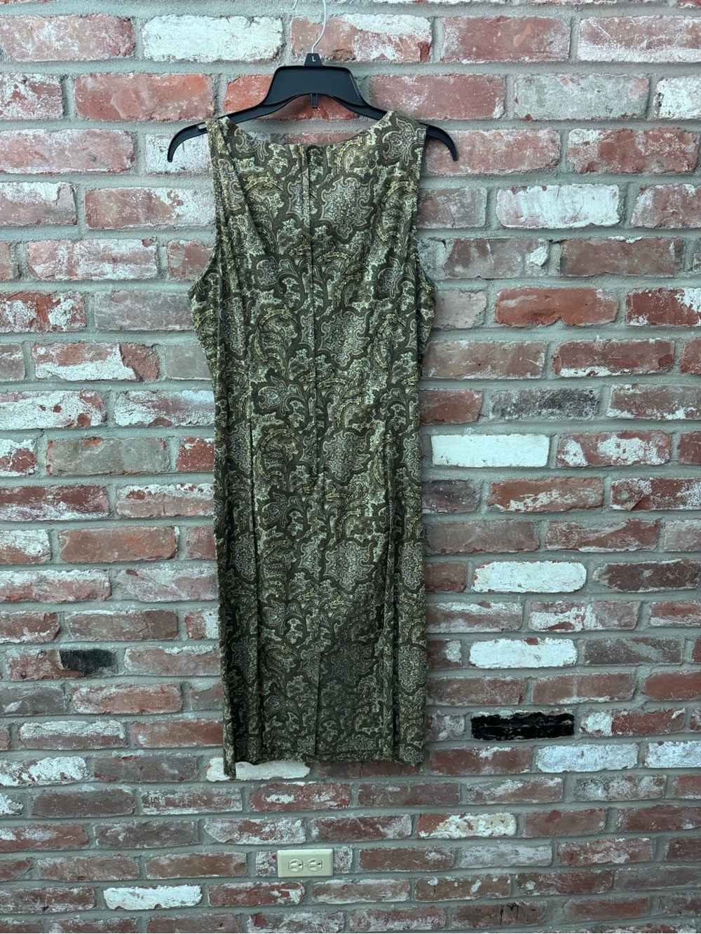 Have Olive Paisley Midi Sheath Dress